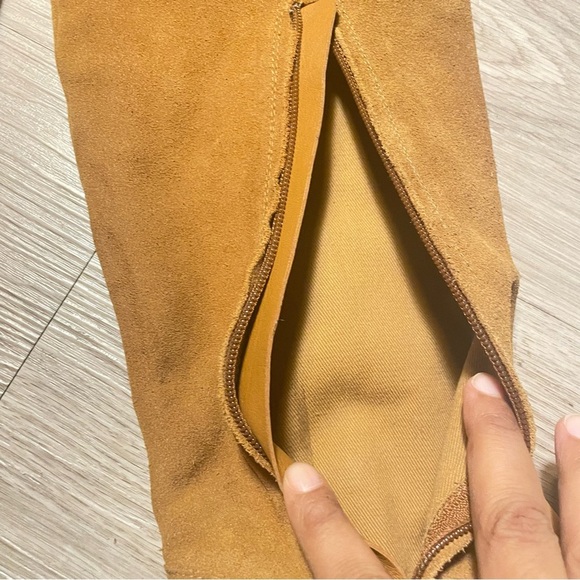 ZARA TAN SUEDE OVER THE KNEE  TALL BOOTS SIZE 38 - Picture 14 of 17